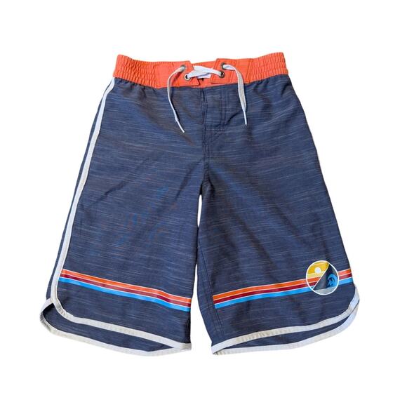Hanna Andersson Other - Hanna Andersson Boys Blue Orange Sunblock Athletic Beach Board Swim Shorts 6-7